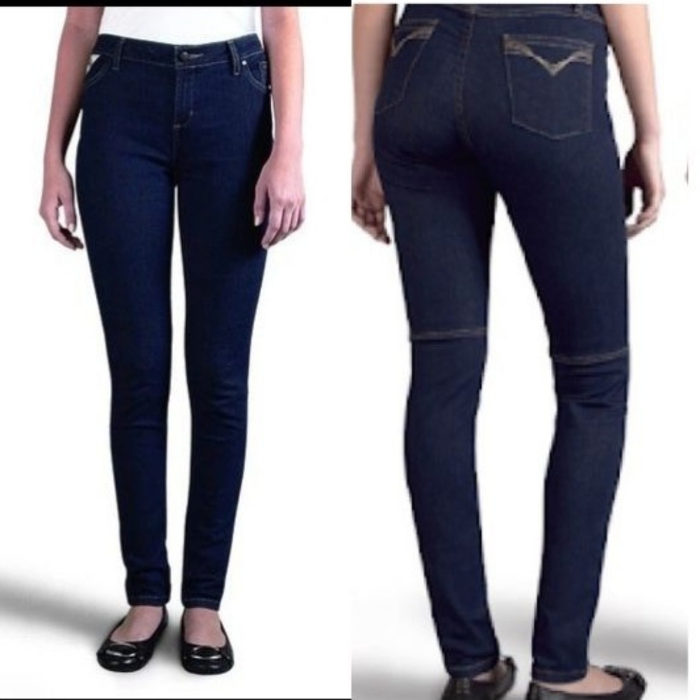 Harley Davidson Moto Style Dark Wash Skinny Jeans - Sz 28